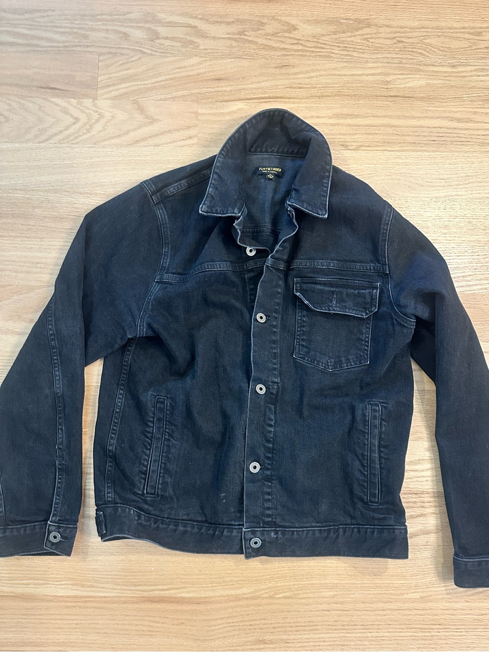 Men's Flint and Tinder black denim jacket